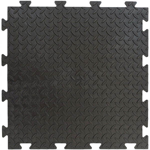 Artplast Linea TENAX Piastrella in PVC Chicco Riso MM500X500x8 Nera - ARTPLAST
